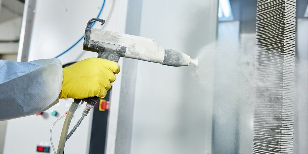 Pistola amarilla para equipos de pintura electrostática